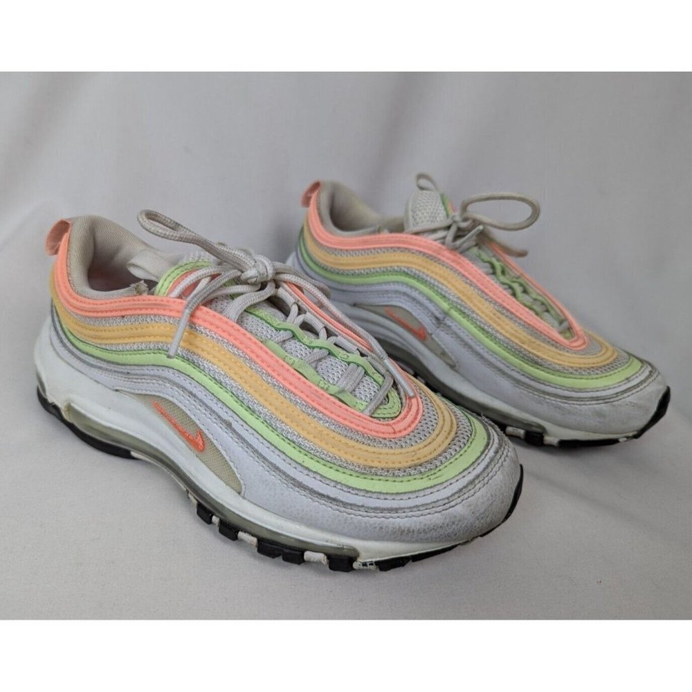 Nike Air 6.5 Max 97 Essential White Melon Mint Volt Shoes Sneakers Multicolored - Picture 1 of 16